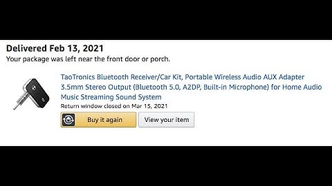 TaoTronics Bluetooth Receiver/Car Kit, Portable Wireless Audio AUX Adapter 3.5mm Stereo Output