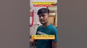 CNC MANNUAL OPERATING HAND FREE PRACTICAL BY STUDENT #cnc #machine #shorts #education #automobile