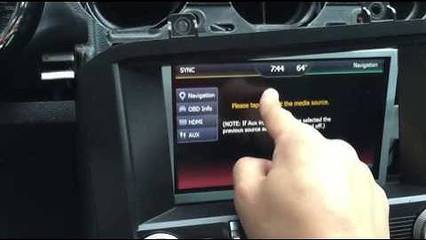 Ford navigation interface touch screen calibration instruction