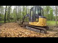 Digging stumps, with my Deere 50D mini excavator