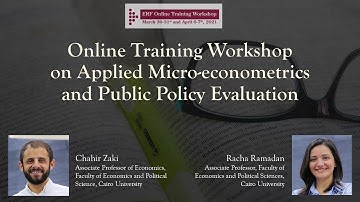 Online Training Workshop on Applied Micro-econometrics and Public Policy Evaluation