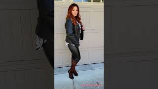 Vivian Ireene Pierce Can't Get the Car Started & Models Her Outfit While Crushing Some Leaves