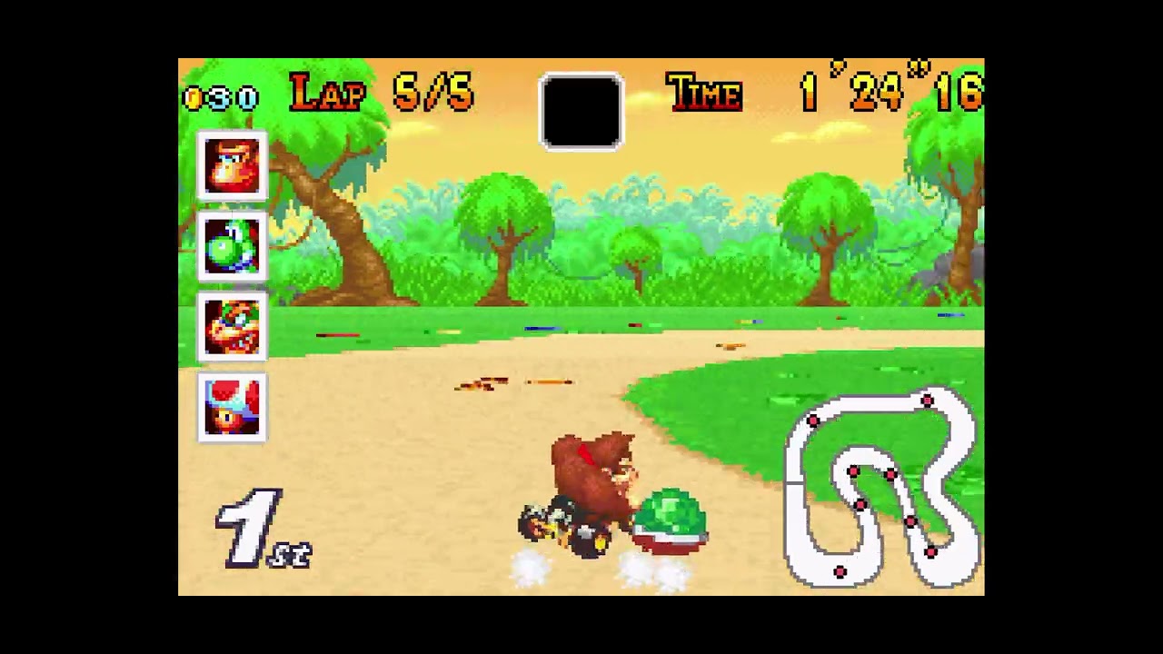 Gameplay of Mario Kart: Super Circuit on Game Boy Advance with Extra Mushroom Cup 