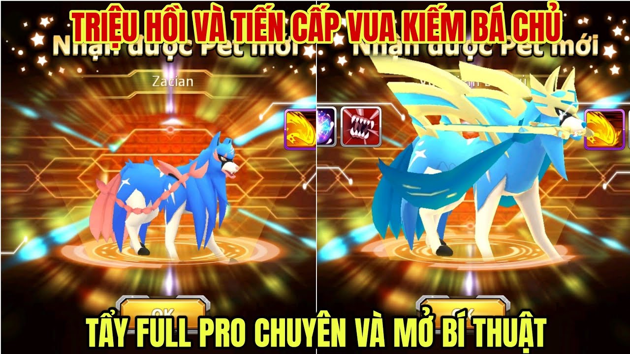 Poke đại chiến - Triệu hồi và tiến cấp Vua Kiếm Bá Chủ, tẩy full PRO chuyên và mở bí thuật...