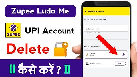 How to delete UPI ID in Zupee Ludo | How to change UPI in Zupee Ludo ||