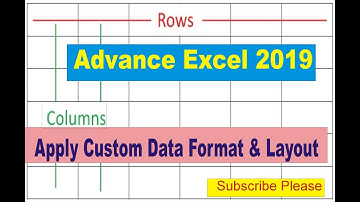 Apply Custom Data Format & Layout