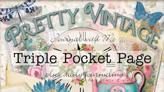 Book Page Pockets. The Triple. Plus Journaling Question. My Journal Day 1. Junk Journal Tutorial.