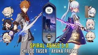 C0 Childe Taser and C0 Ayaka Freeze - Genshin Impact Abyss 3.0 - Floor 12 9 Stars