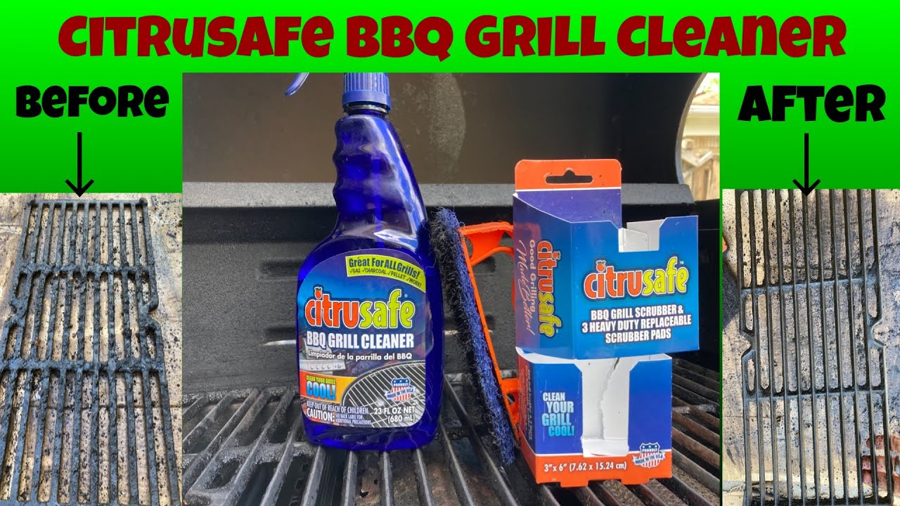 Citrusafe 23 oz. BBQ and Grill Cleaner Degreaser with Grill Scrubber Kit