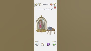 Brain out 2 Level 119 Puzzle solved 👍 How to escape the bird cage? #braintestsolution