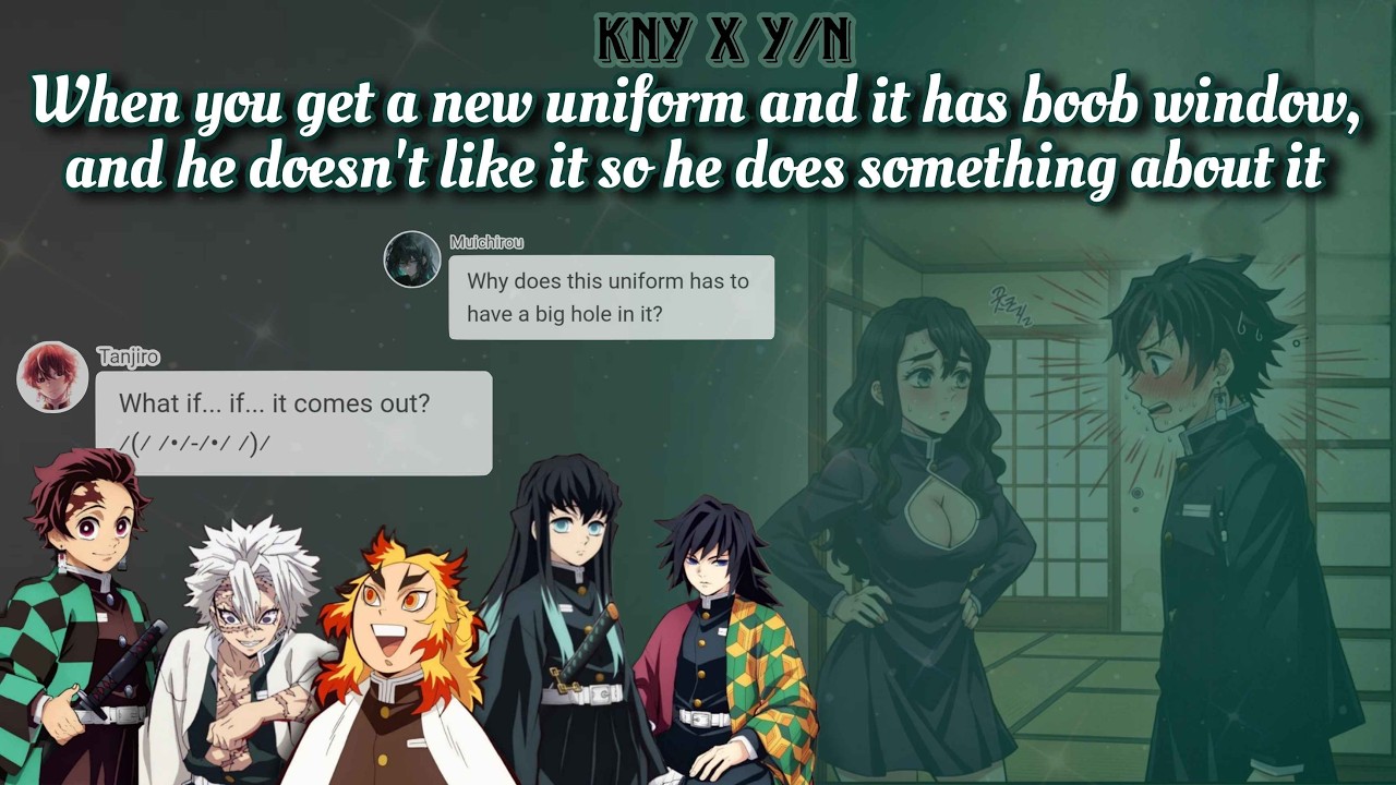 You get a new uniform which has b00b window in it so your boyfriend does something about it