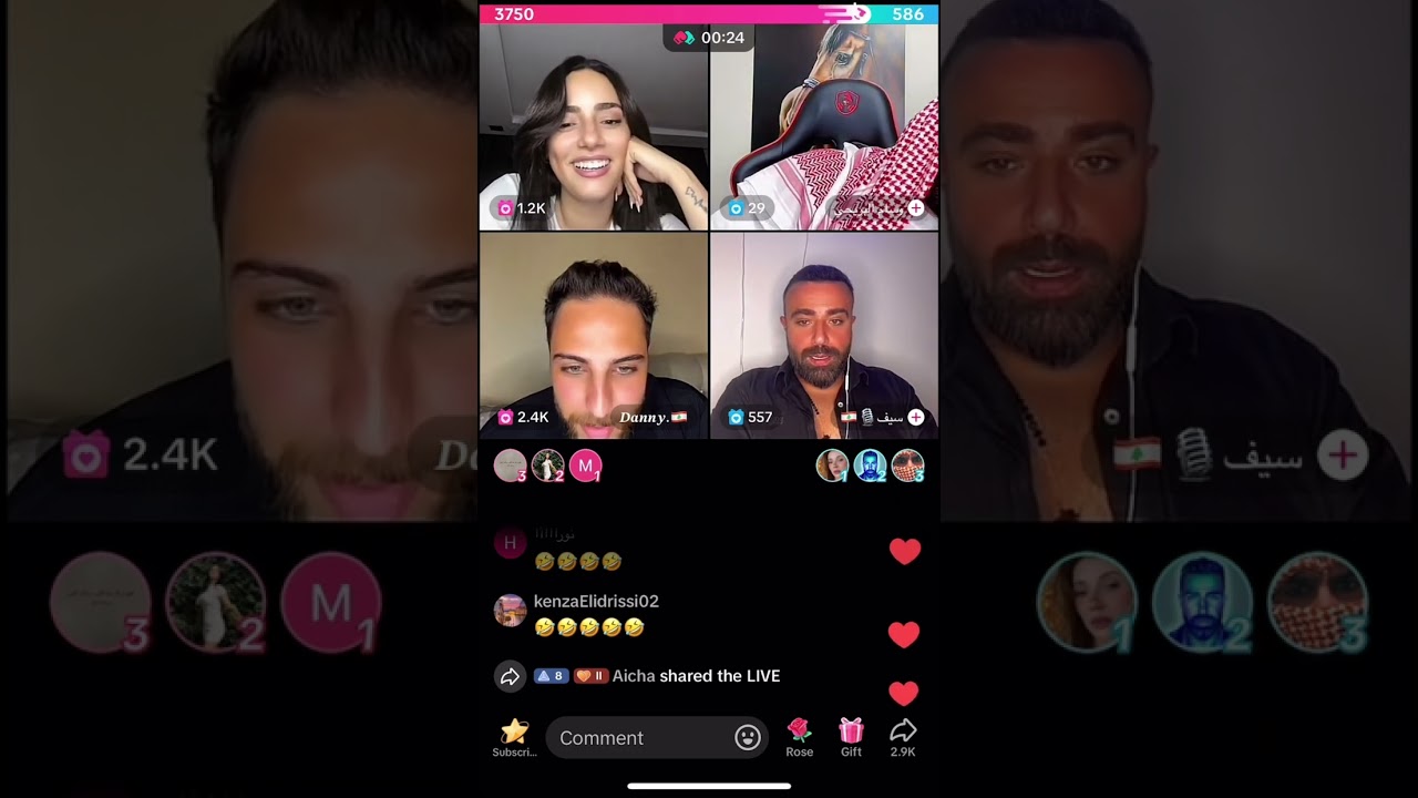 لايف داني وجيهان وسيف يشخص علاقتهم من يحب الاخر أكتر 😍🎁.  