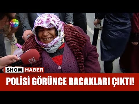 Polisi görünce bacakları çıktı!