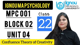 MPC 001 Block 2 unit 4: Class22 for IGNOU MA Psychology
