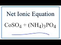 Net Ionic Equations and Spectator Ions