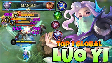MANIAC! Luo Yi Insane Burst Damage [ Top 1 Global Luo Yi ] Marc ~ Mobile Legends