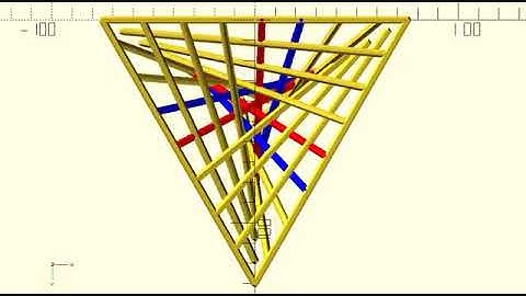 String tetrahedron openscad animation