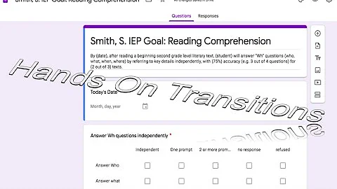 IEP Goal Data Tracking with Google Forms