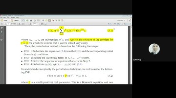 Perturbation Method for ODEs