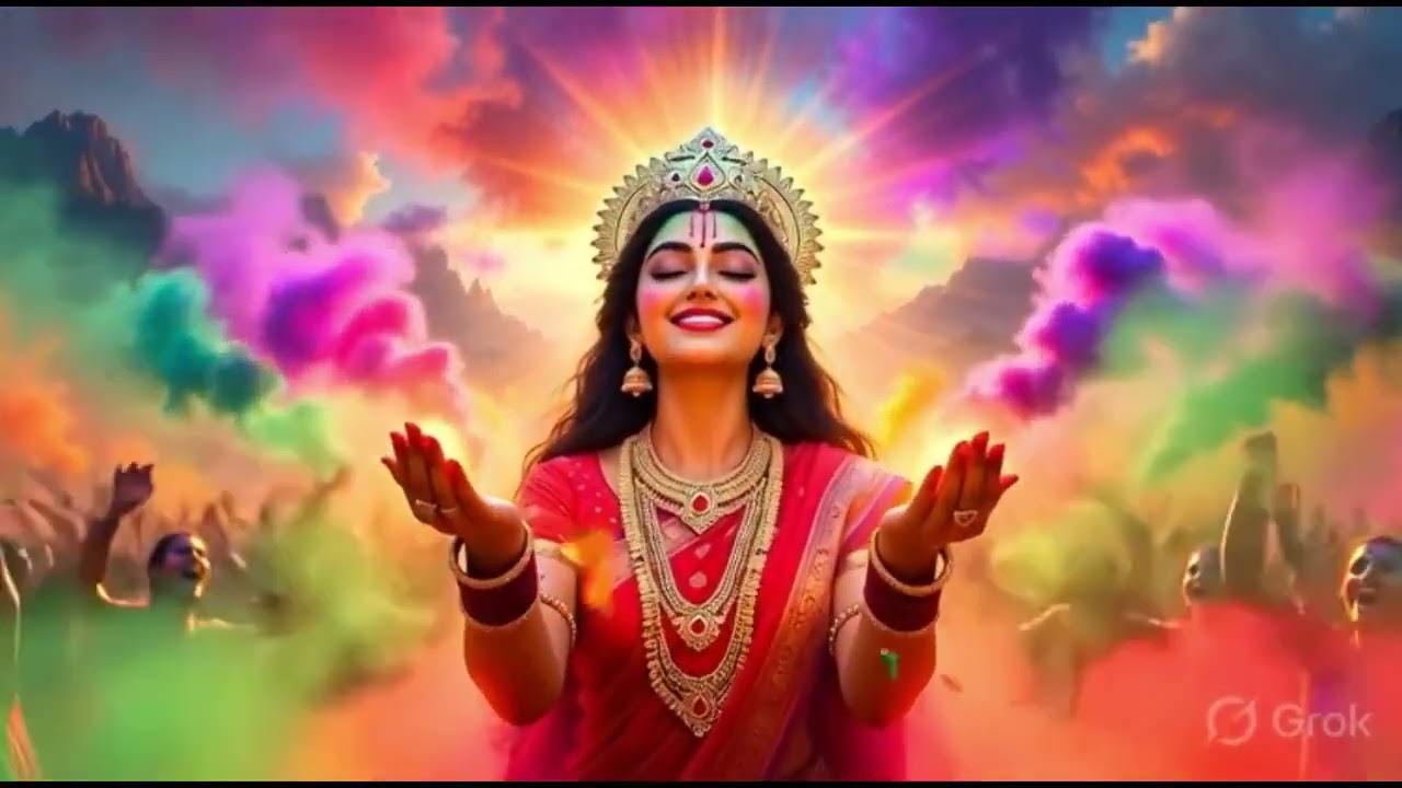Durga Ki Divya Holi – Shakti Aur Rangon Ka MahotsavRangon Mein Maa Durga Ka Aashirwad