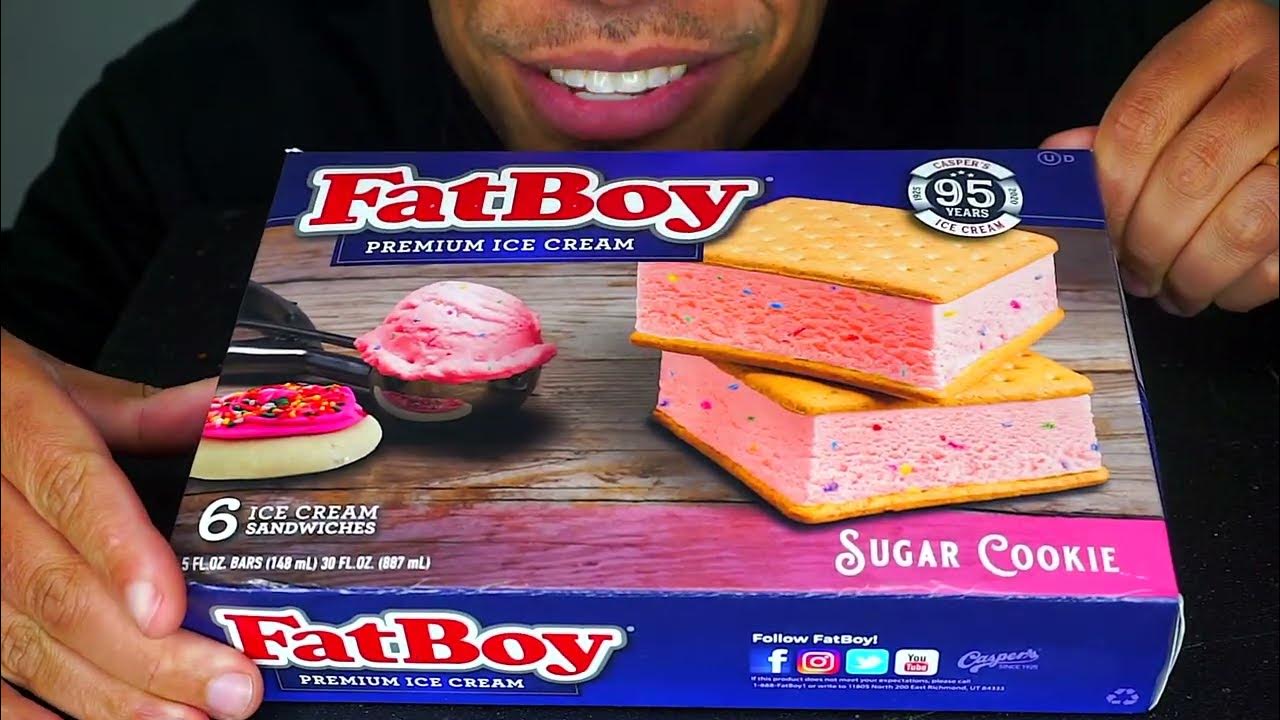 ASMR FATBOY ICE CREAM SANDWICHES SUGAR COOKIE EATING MOUTH SOUNDS JERRY