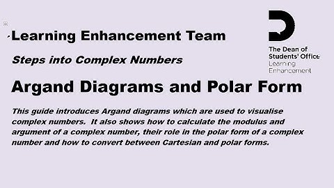 Argand Diagrams and Polar Form webcast