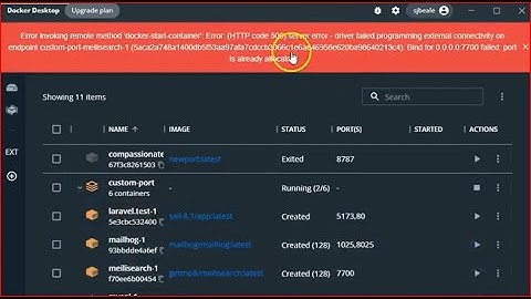 Docker with Laravel - Port Already Allocated Error - FIX - Change Ports on Containers