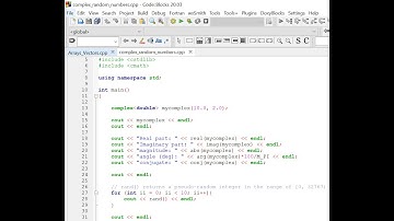 Complex Numbers and Random Numbers in C++