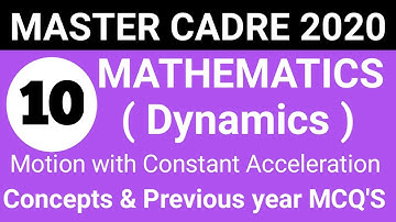#Dynamics Maths #Master cadre | Concept & Previous Year MCQ