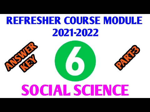 6th Standard Social Science Refresher Course Module Answer Key PART-3