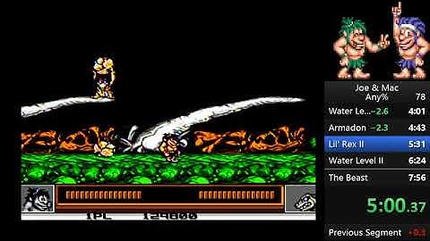Joe & Mac NES Speedrun 7:51