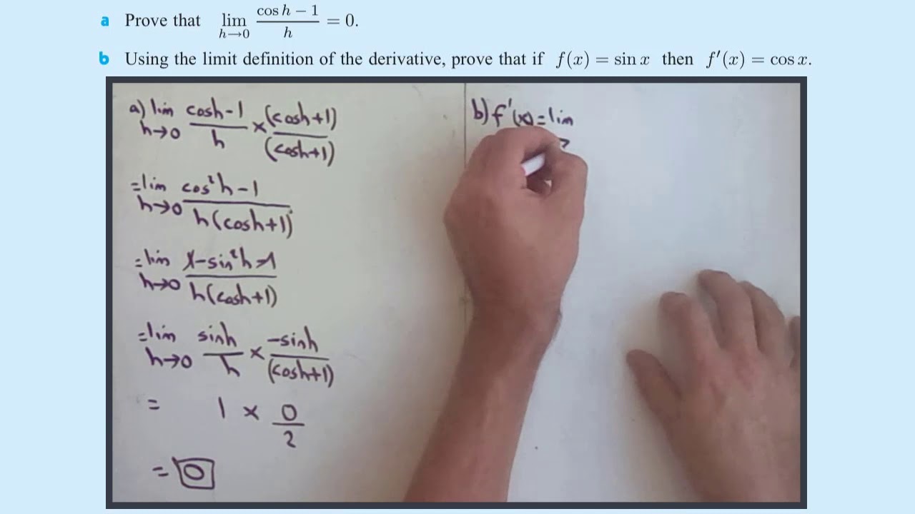 Derivative of sinx from first principles - YouTube