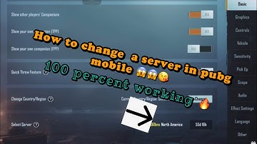HOW TO CHANGE SERVER IN PUBGMOBILE 🔥 HOW TO FIX SERVER  LOCK IN PUBG MOBILE 🔥CHANGE SERVER PUBG