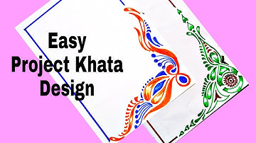 Border and corner design for student project khata
