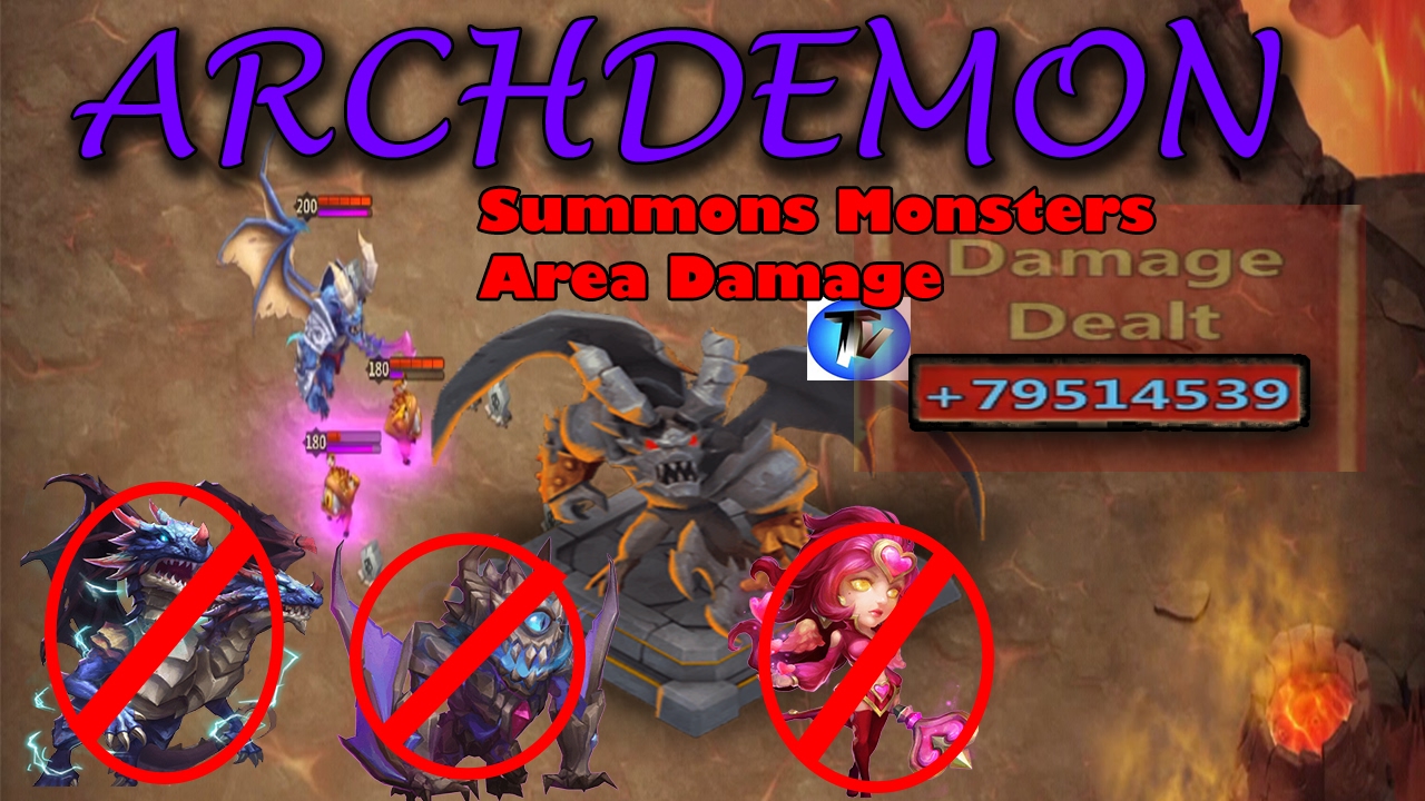 Castle Clash - Archdemon without Ghoulem,Val, Demogorgon Strategy [F2P Heroes]