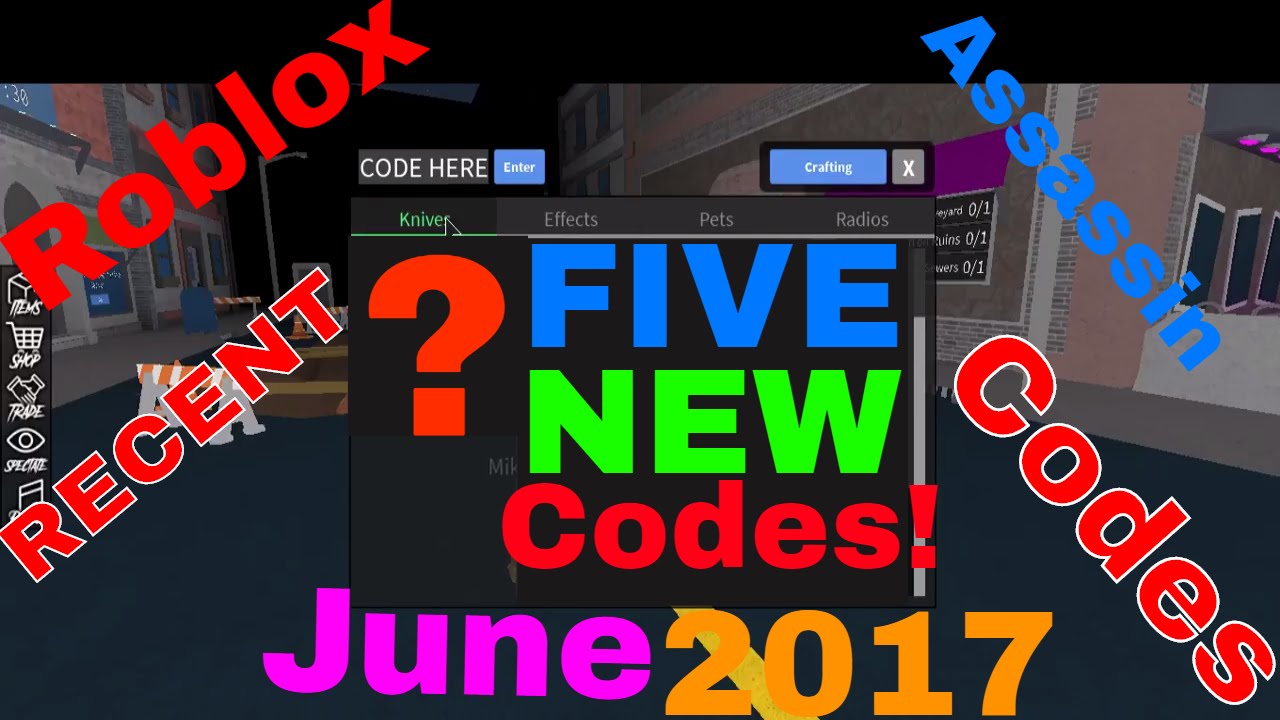 ROBLOX ASSASSINS CODES ROBLOX ASSASSINS 5 CODES GET THEM NOW WHILE