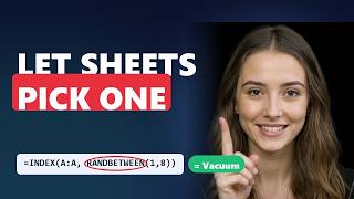 Make Google Sheets Pick a Random Item for You