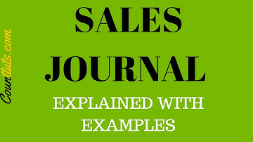 Sales Journal | Explained with Examples
