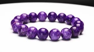 高貴なマーブル模様　【１点もの】チャロアイト12mm　シンプルブレスレット