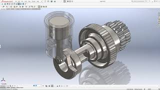 Simulating Internal parts of 'Engine MKII' SolidWorks
