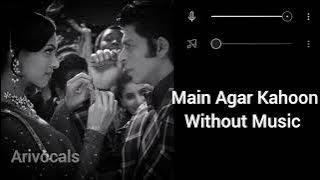 Main agar kahoon (Without Music) Vocals Only | sonu nigam Shreya Ghoshal