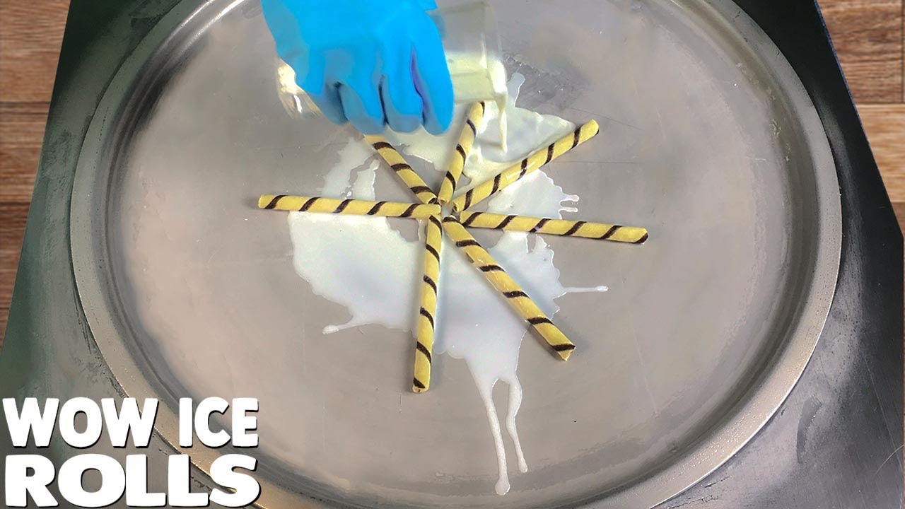 Wafer Sticks Ice Cream Rolls । ASMR Ice Cream Rolls With Chocolate Wafer Sticks। Oddly Satisfying