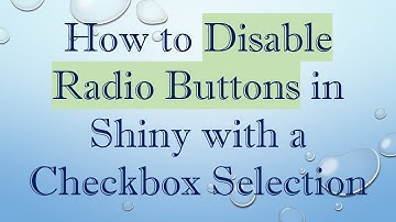 How to Disable Radio Buttons in Shiny with a Checkbox Selection