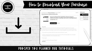 How to Download Your Planner & Stickers | Prosper You Planner Hub Tutorials | Planning to Prosper