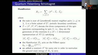 M. Napiórkowski (University of Warsaw): The Spin-Wave Approximation in the Quantum Heisenberg Model