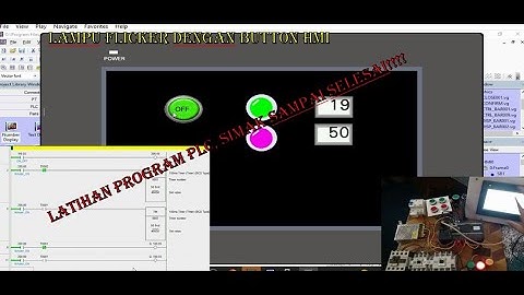 plc + hmi omron NB designer || Latihan 02 ||  lampu flicker dengan dua lampu