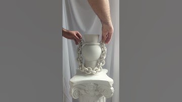A 2 part pottery ceramic vase with a chain ( #shorts )