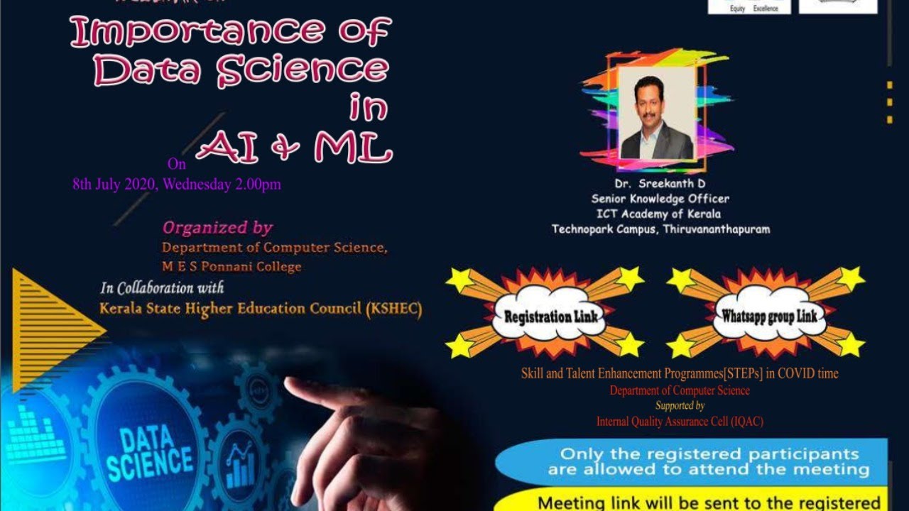 Webinar on Importance of Data Science in AI and ML