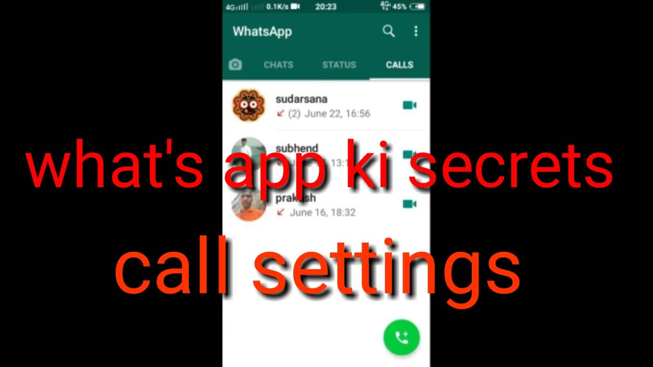 What's App secret call settings - YouTube