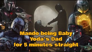 Mando being Baby Yoda's Dad for 5 minutes straight